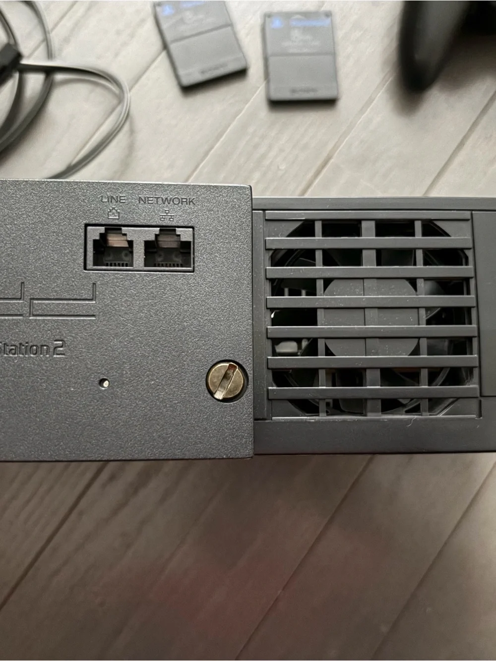 Sony PlayStation 2 Slim — Black Console with Dual Memory Cards